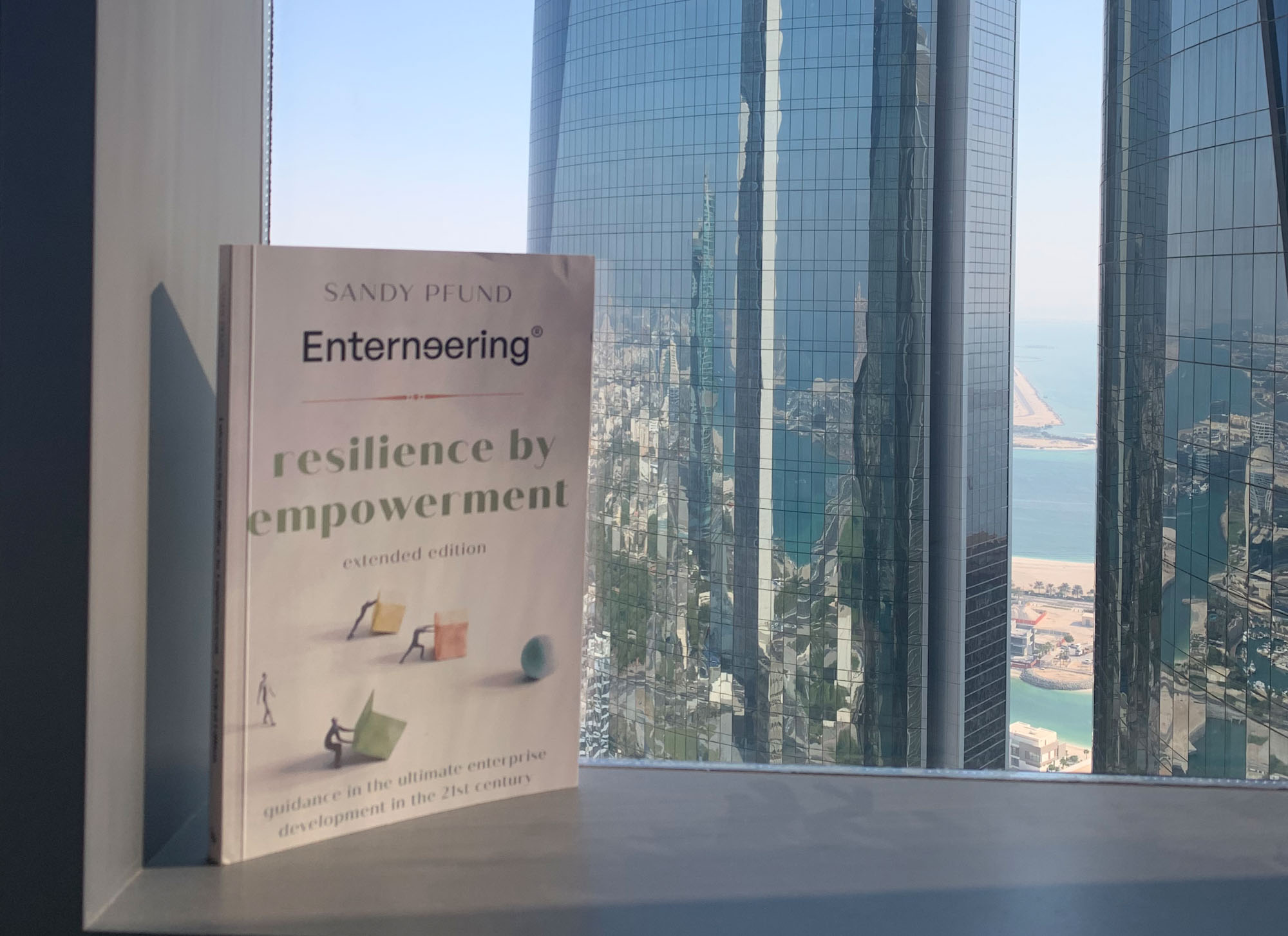 book standing on windowsill