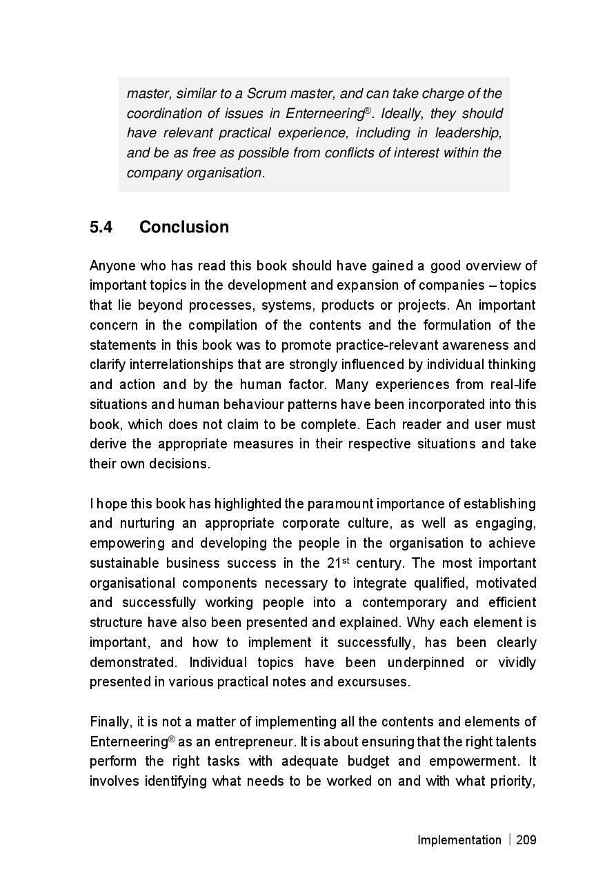 reading sample: enterneering implementation
